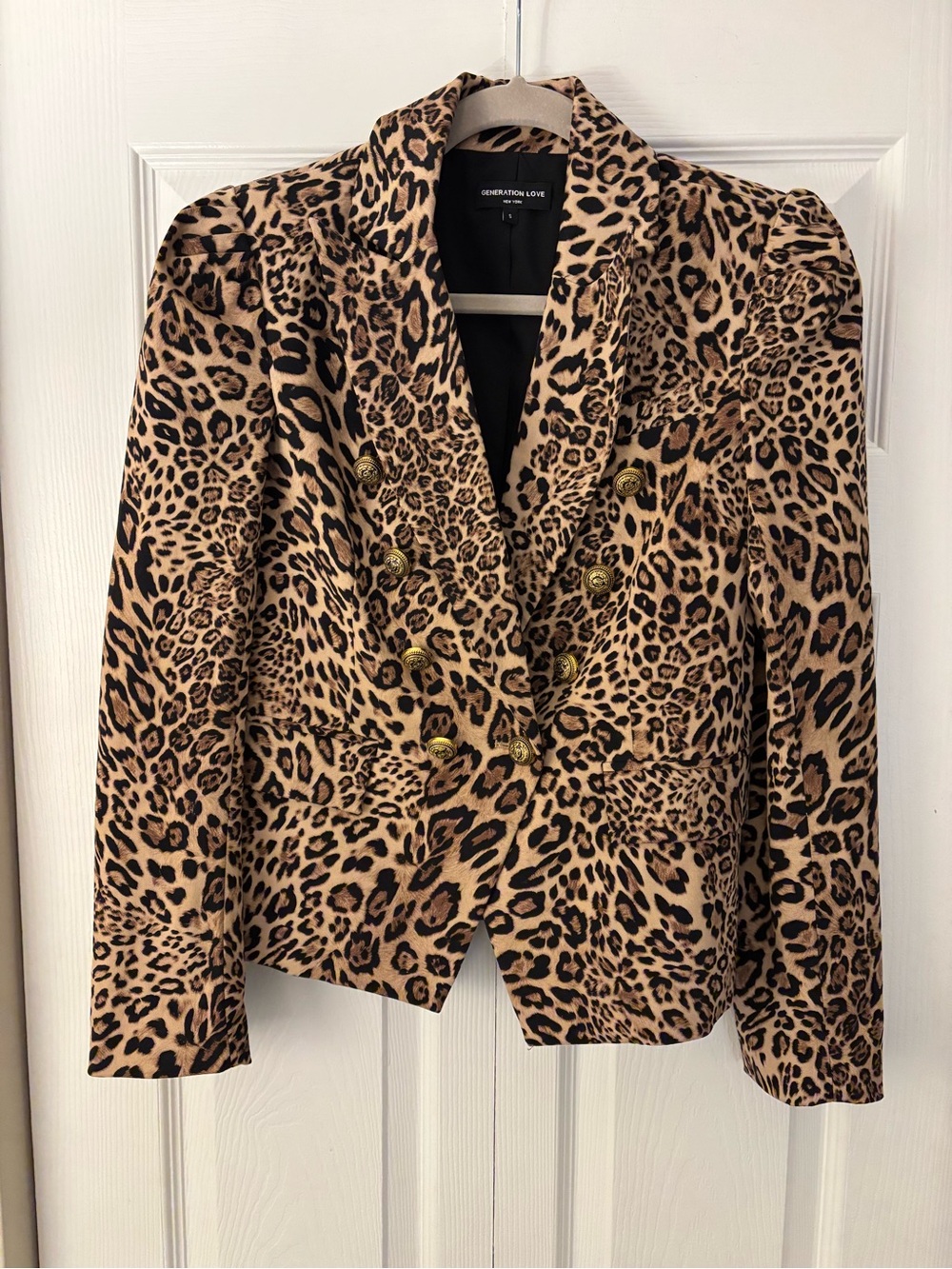 Generation Love Delilah Crepe Blazer in Leopard Print 🐆 - Picture 4 of 6